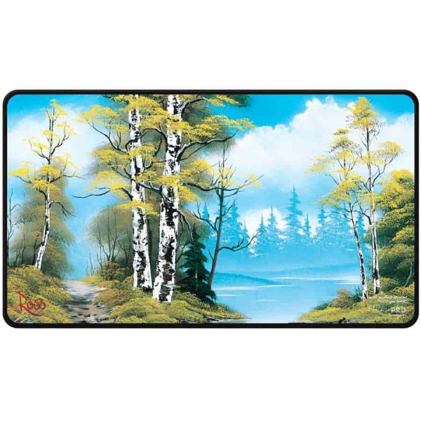 Ultra Pro Black Stitched Playmat Bob Ross Lakeside Path (Pre-Order) Supply