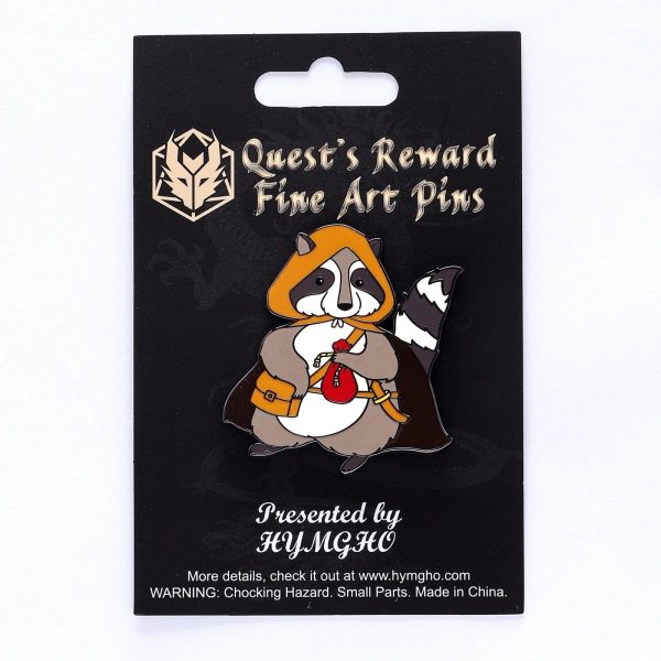 Quest s Reward Fine Art Pin - Dash Silentpaw Raccoon Rogue Sale - Image 2